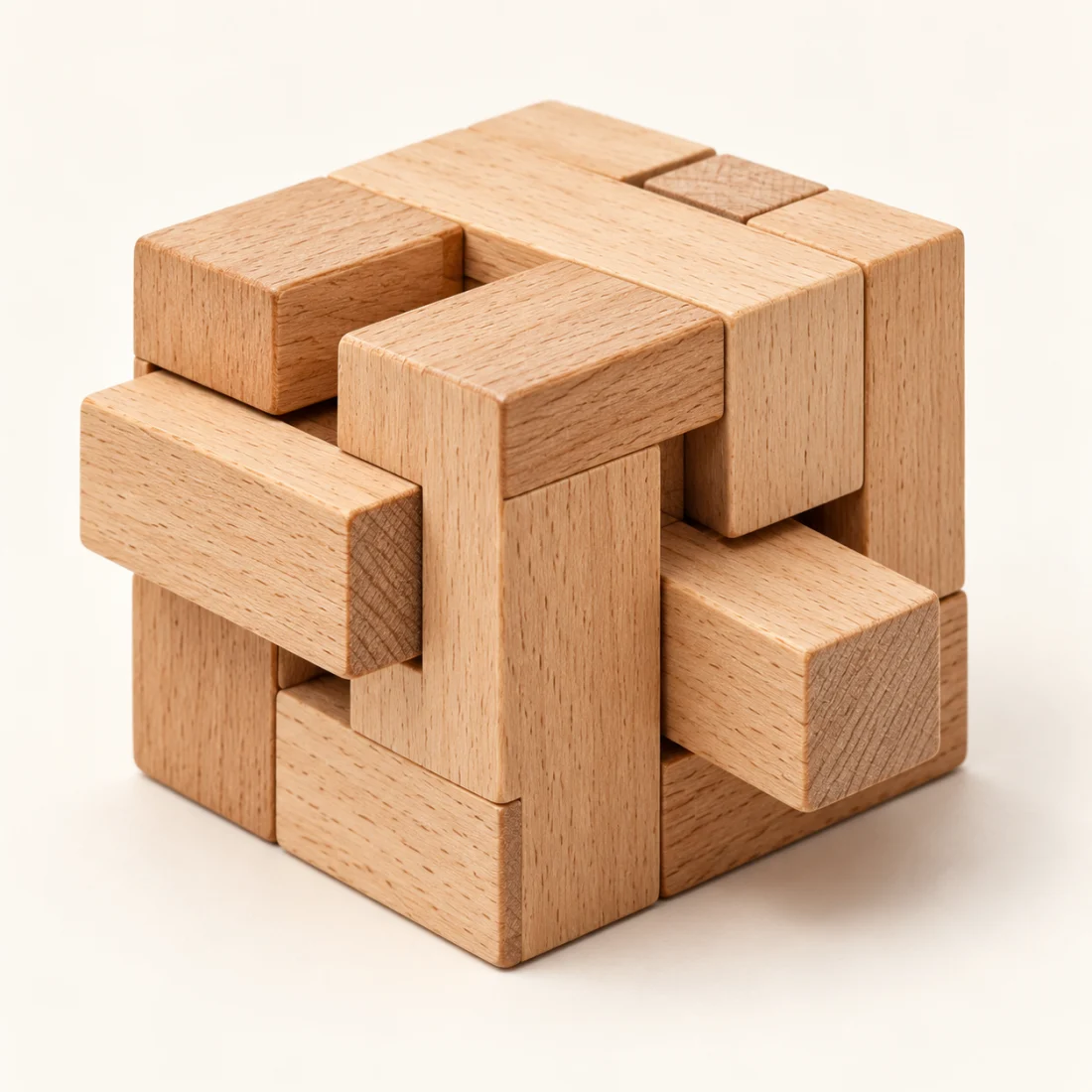Wooden cube puzzle